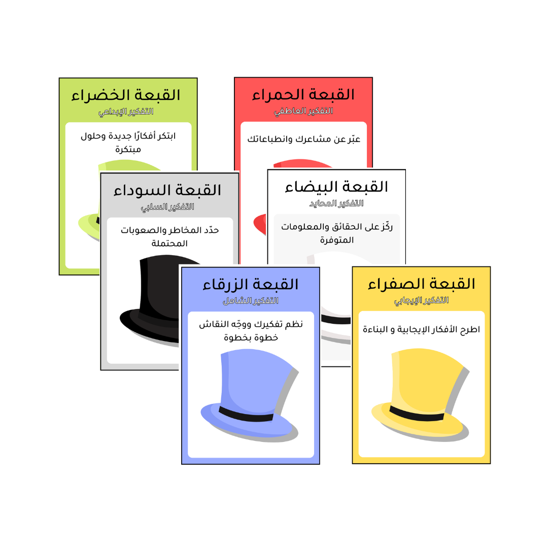 بطاقات القبعات الست