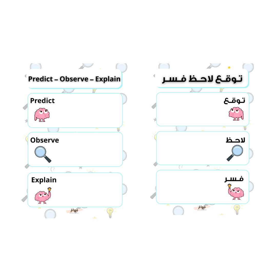 توقع لاحظ فسر