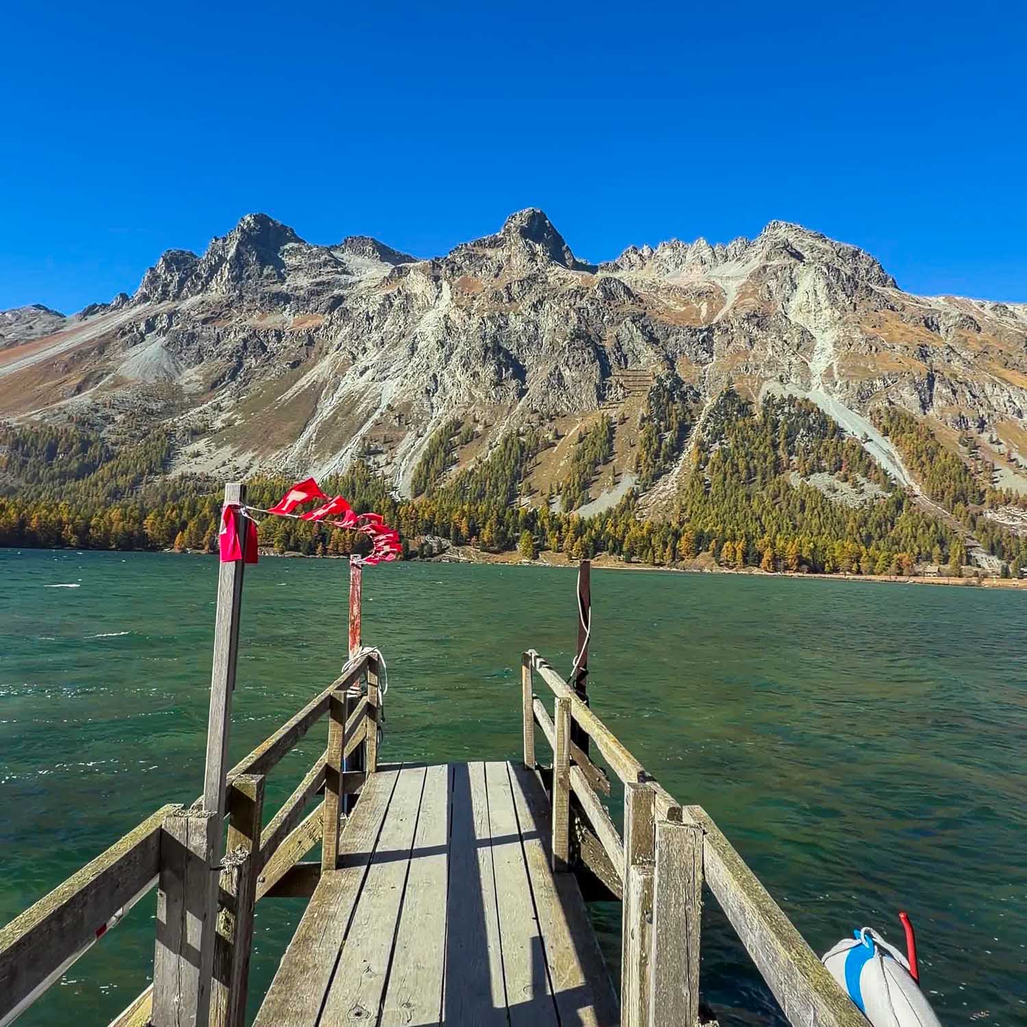 Boat Jetty Lake Sils