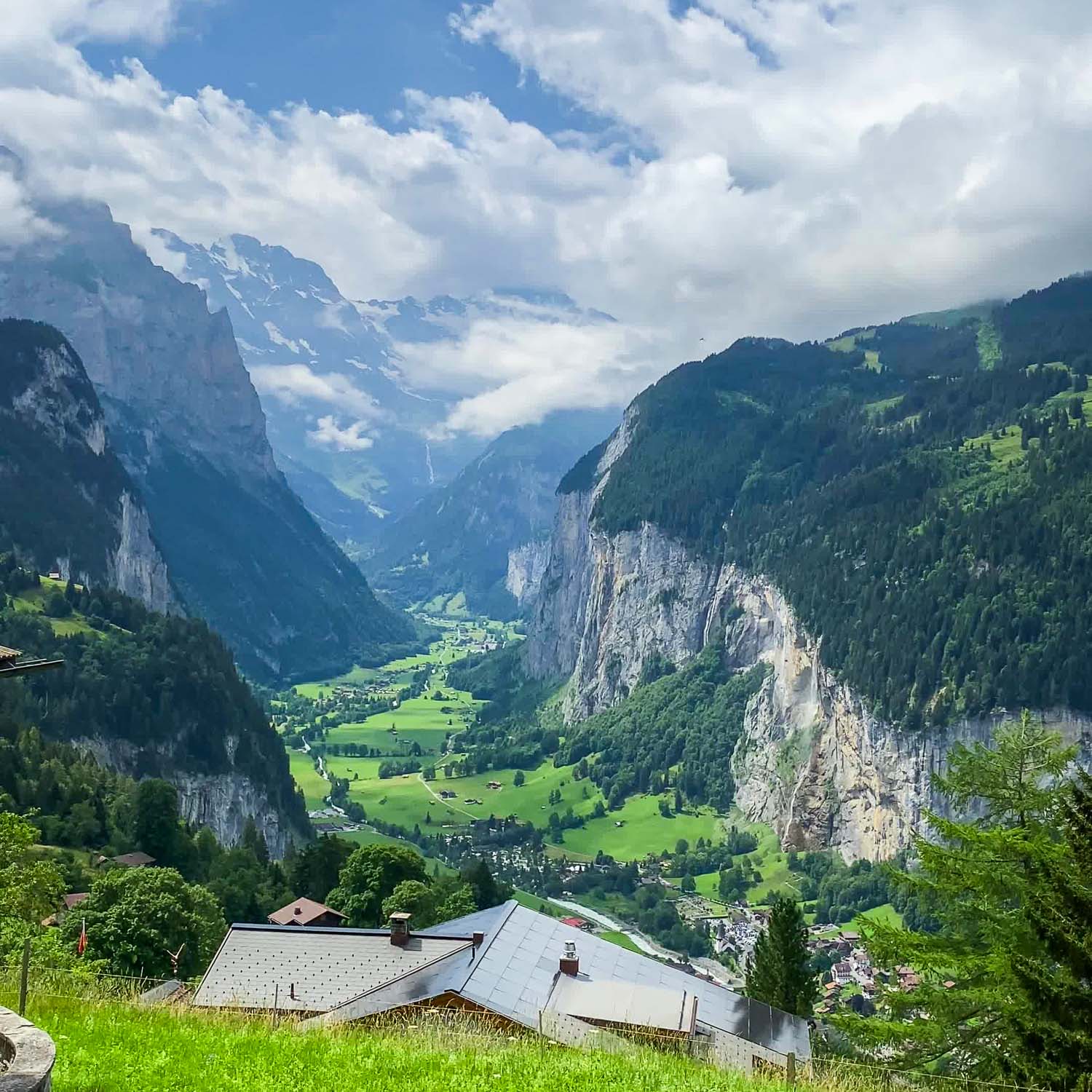 Panoramic View Lauterbrunnen Valley