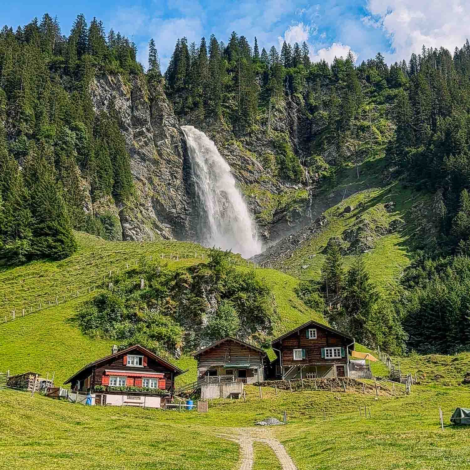 Village Path Stäubi Falls