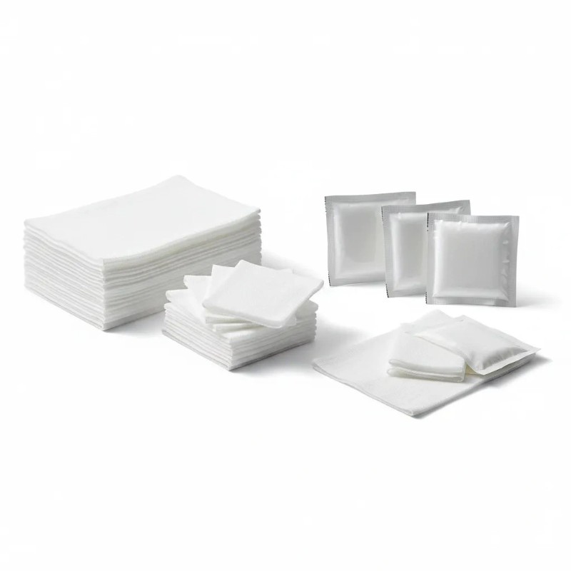 Image of Gauze swabs 8 ply: 5×5 cm, 7.5×7.5 cm, 10×10 cm – Sterile & Non-Sterile, various pack sizes
