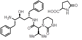(S)-N-((2S,4S,5S)-5-Amino-4-hydroxy-1,6-diphenylhexan-2-yl)-3-methyl-2-(2-oxotetrahydropyrimidin-1(2H)-yl)butanamide compd with (S)-5-oxopyrrolidine-2-carboxylic acid