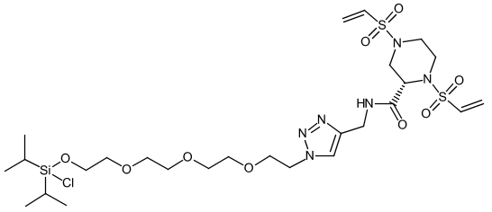 Bis(vinylsulfonyl)piperazine-triazole-PEG3-O-diisopropylsilyl-Cl