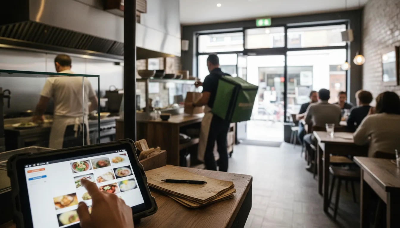 Photograph illustrating restaurant online ordering system for small business
