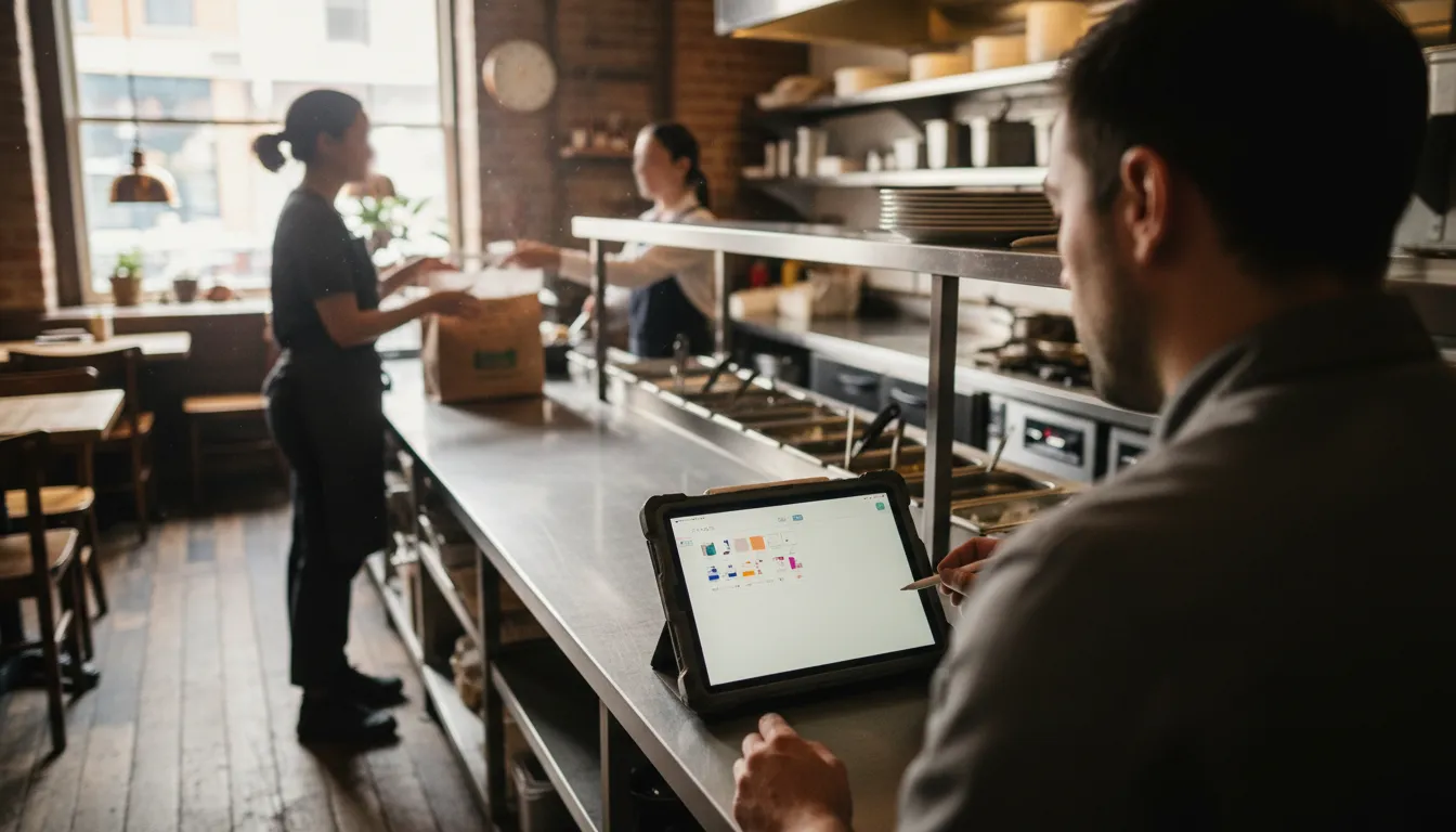 Photograph illustrating restaurant predictive inventory management
