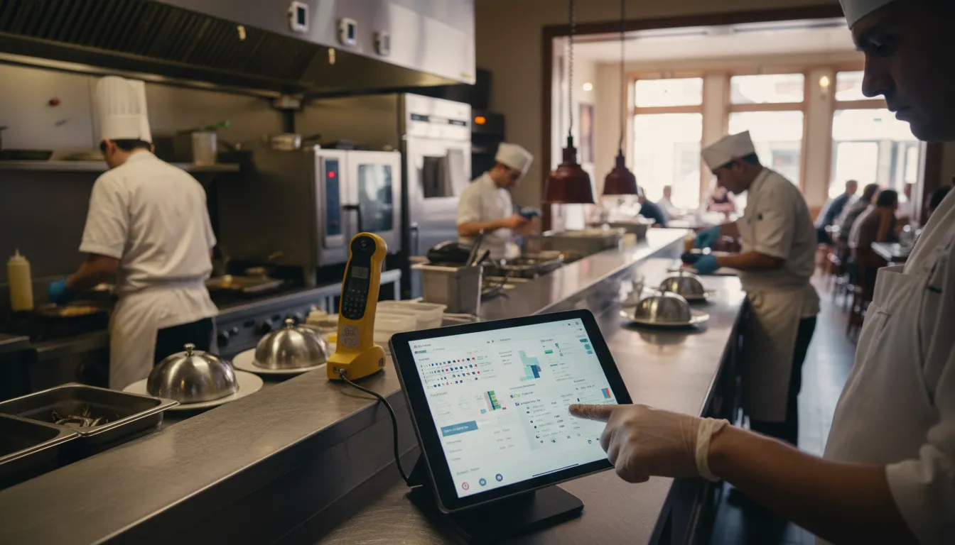 Photograph illustrating AI POS food safety compliance