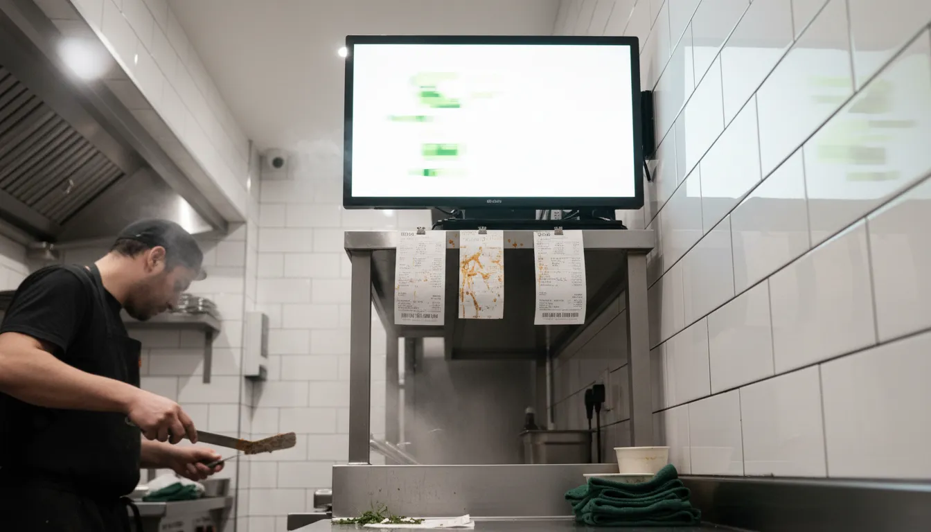 Photograph illustrating kitchen display system cost