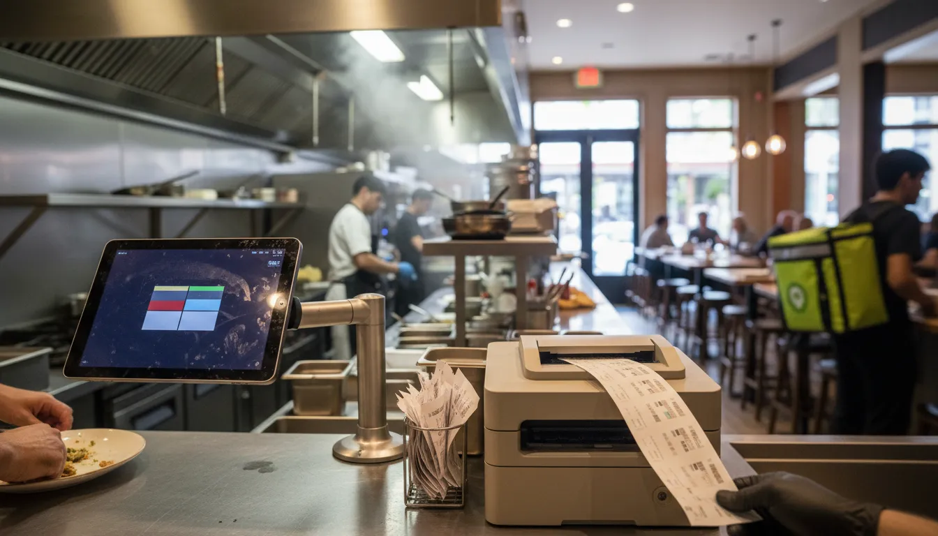 Photograph illustrating kds vs kitchen printer