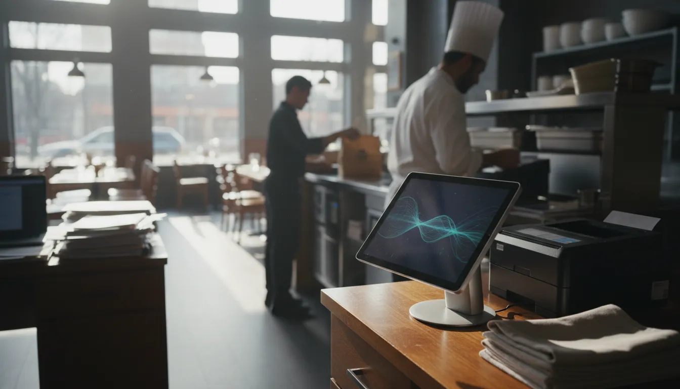 Photograph illustrating ai pos data privacy restaurant
