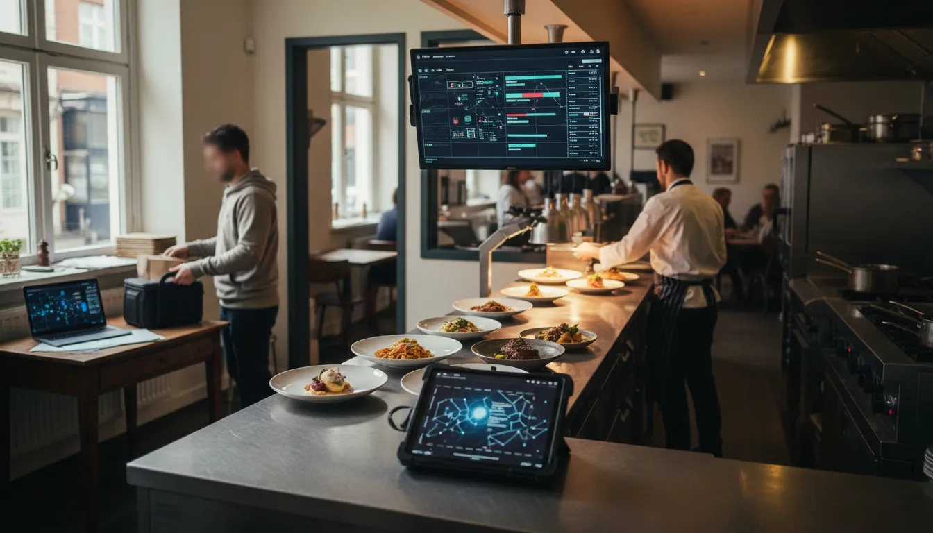 Photograph illustrating ai pos kitchen operations