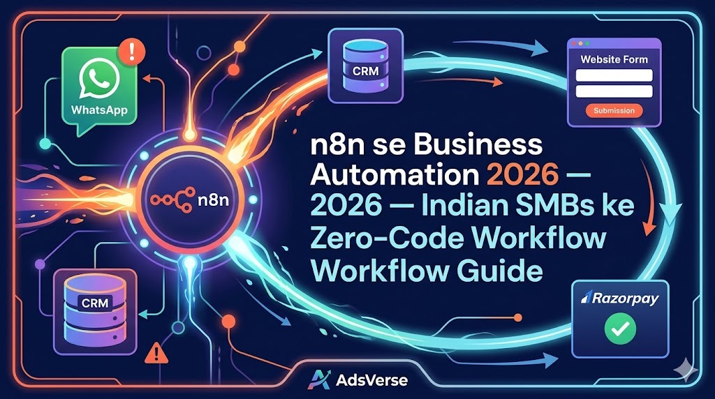 n8n Automation India 2026 — Zero-Code Workflow Guide for SMBs | AdsVerse