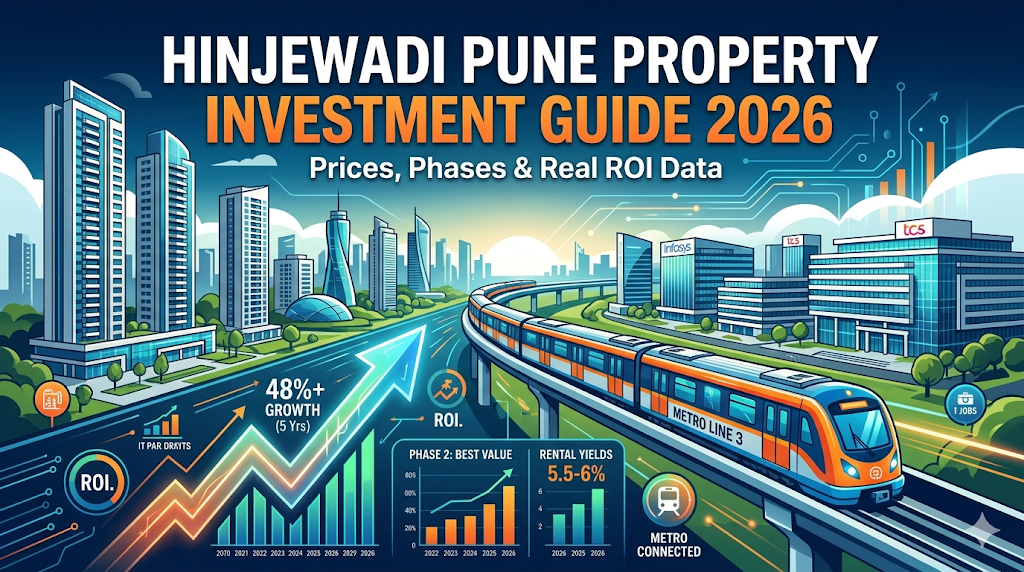 Hinjewadi Pune — Price Appreciation % by Phase vs Indore (2026)