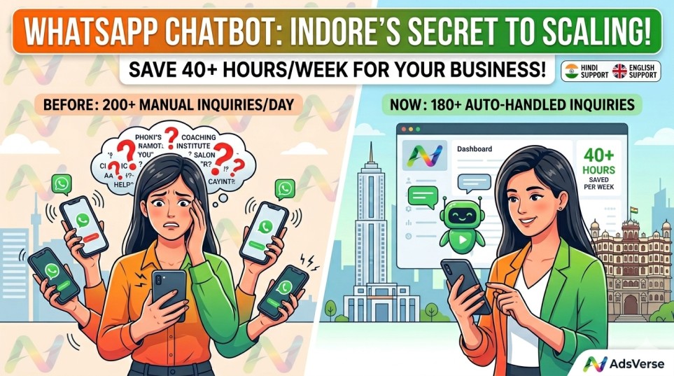 WhatsApp Chatbot Flow for Indore Local Business