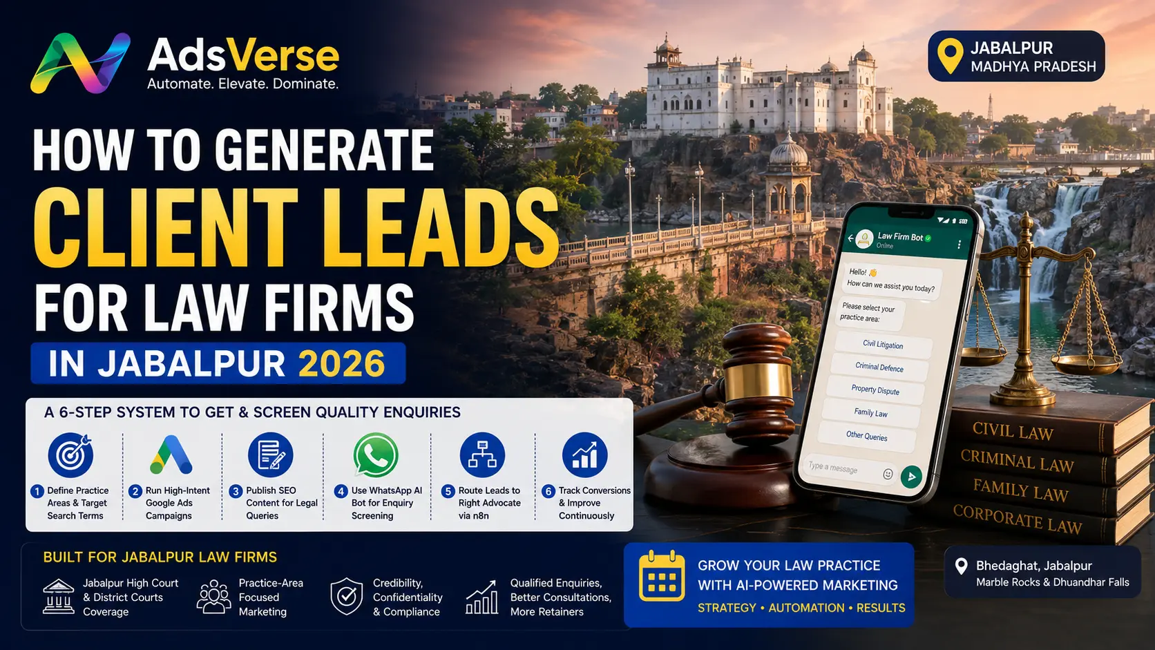 How to Generate Client Enquiries for a Law Firm in Jabalpur: 6-Step Guide 2026