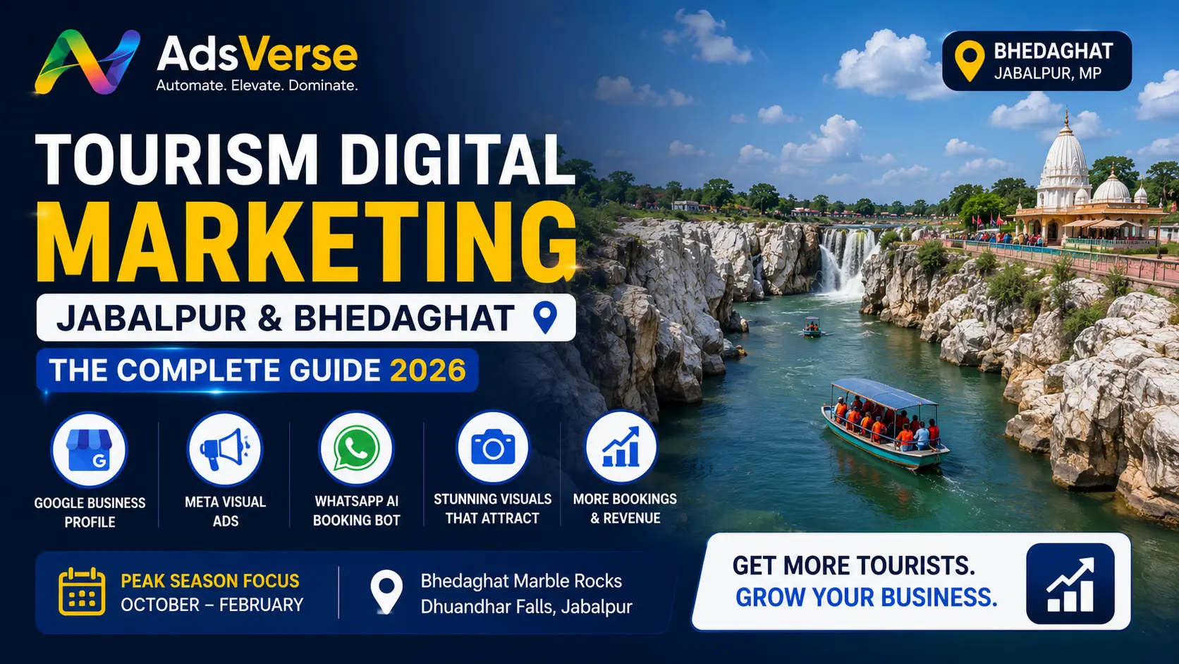 Tourism Digital Marketing in Jabalpur and Bhedaghat: The Complete 2026 Guide