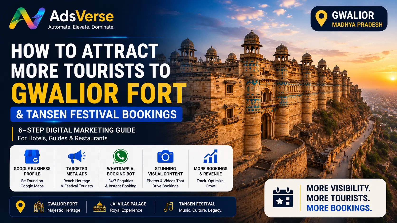 How to Attract More Tourists and Tansen Festival Bookings for Gwalior Heritage Businesses