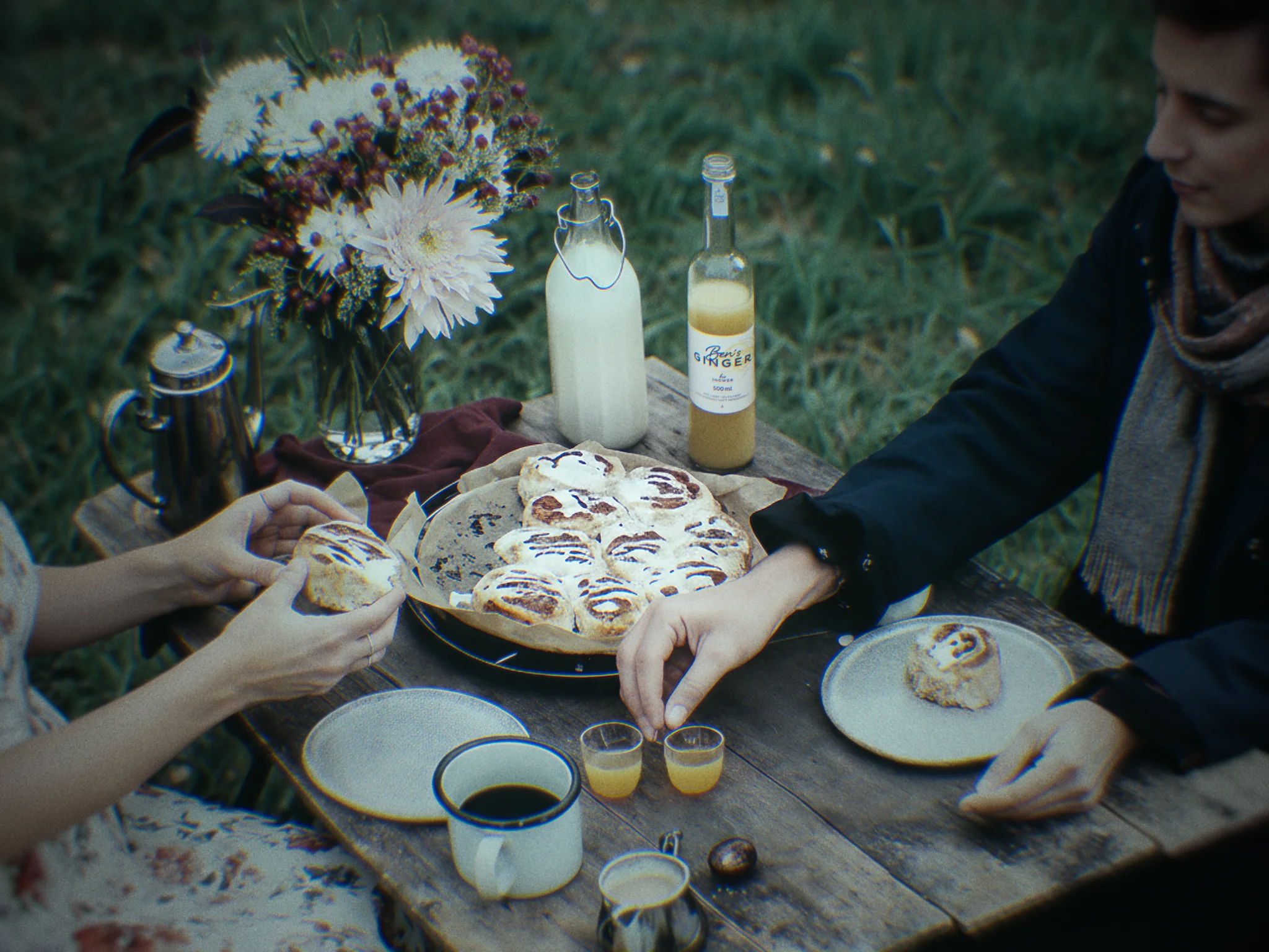 Ben's Ginger Brunch-Szene mit Ingwer-Produkten