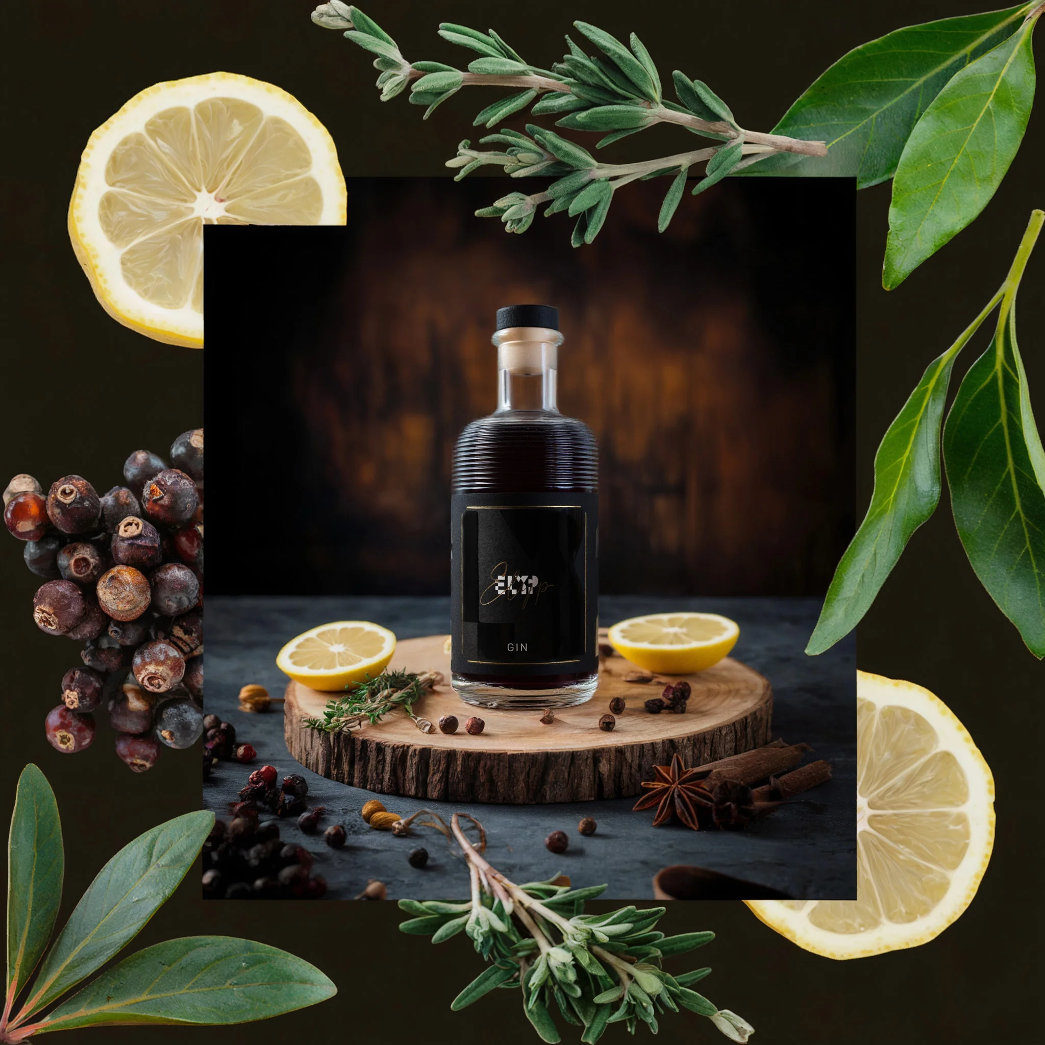 Elyp Black Gin Collage