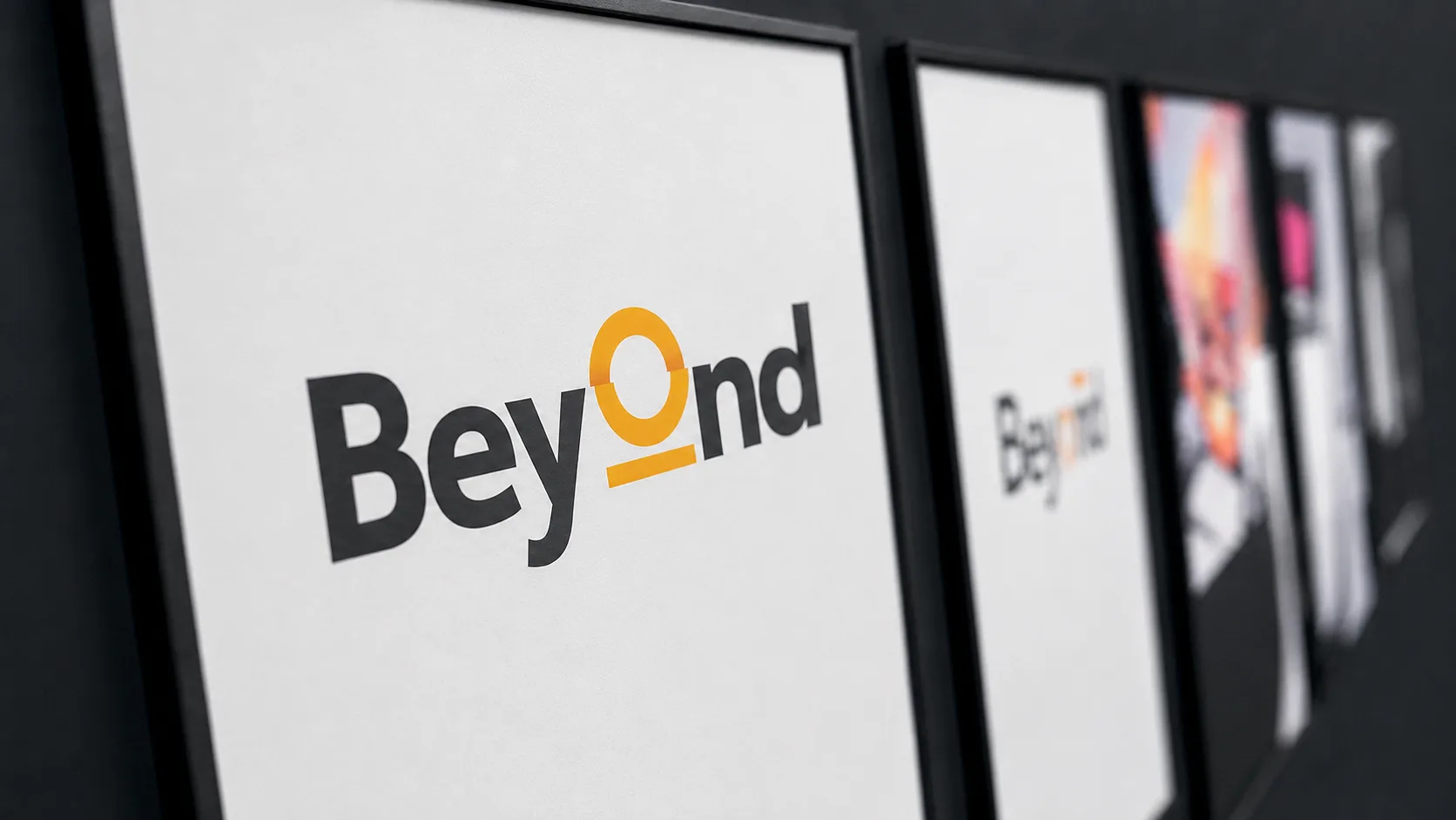 Final IKEA Beyond wordmark presented among earlier identity explorations.