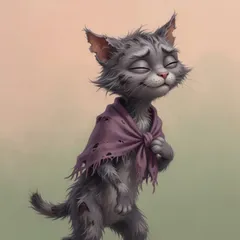 Portrait illustration of The Cat from The Adventures of Pinocchio