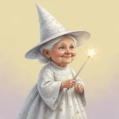 Portrait illustration of The Good Witch of the North from The Wonderful Wizard of Oz