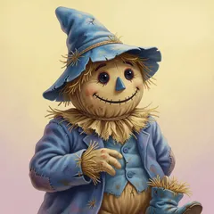 Portrait illustration of The Scarecrow from The Wonderful Wizard of Oz
