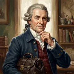 Portrait illustration of Dr. Livesey from Treasure Island