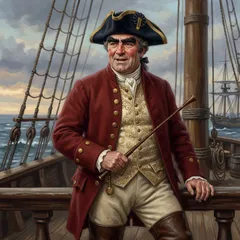 Portrait illustration of Squire Trelawney from Treasure Island