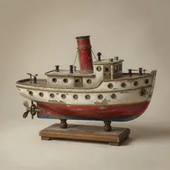 Portrait illustration of The Model Boat from The Velveteen Rabbit