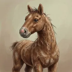 Portrait illustration of The Skin Horse from The Velveteen Rabbit