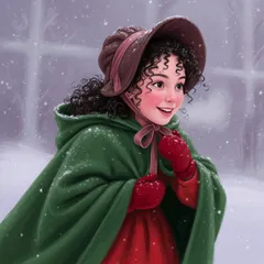 Portrait illustration of Fan from A Christmas Carol