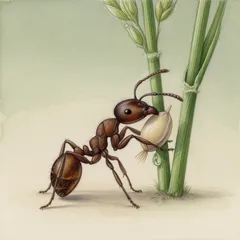 Portrait illustration of The Ant from Aesop's Fables