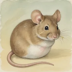 Portrait illustration of The Country Mouse from Aesop's Fables