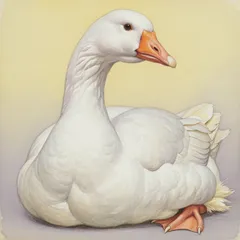 Portrait illustration of The Goose from Aesop's Fables