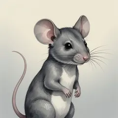 Portrait illustration of The Town Mouse from Aesop's Fables