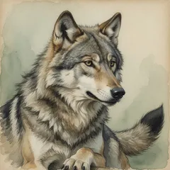Portrait illustration of The Wolf from Aesop's Fables