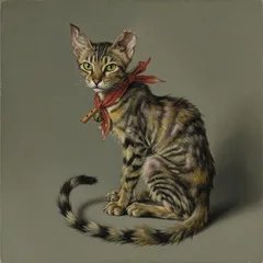 Portrait illustration of The Cat from Grimm's Fairy Tales