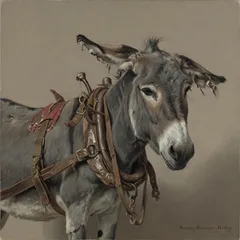 Portrait illustration of The Donkey from Grimm's Fairy Tales
