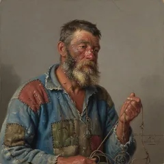 Portrait illustration of The Fisherman from Grimm's Fairy Tales