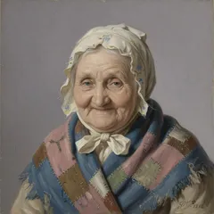 Portrait illustration of Grandmother from Grimm's Fairy Tales