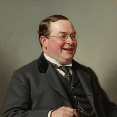 Portrait illustration of Mr. Carmichael from A Little Princess