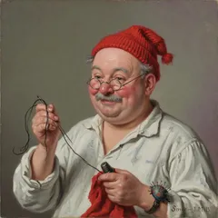 Portrait illustration of Smee from Peter Pan (Peter and Wendy)