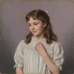 Portrait illustration of Wendy Darling from Peter Pan (Peter and Wendy)