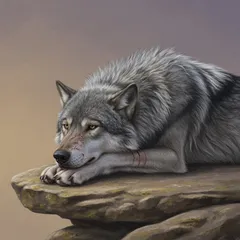 Portrait illustration of Akela from The Jungle Book