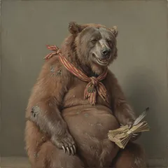 Portrait illustration of Baloo from The Jungle Book