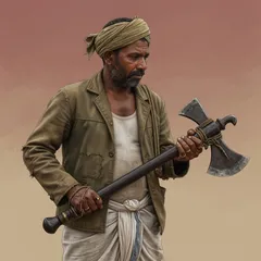 Portrait illustration of Big Toomai from The Jungle Book