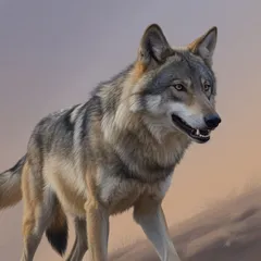Portrait illustration of Father Wolf from The Jungle Book