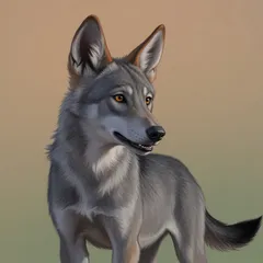 Portrait illustration of Gray Brother from The Jungle Book