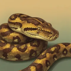 Portrait illustration of Kaa from The Jungle Book